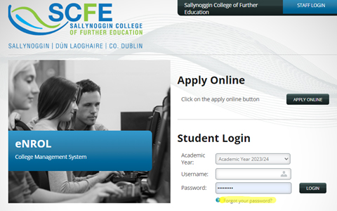 eNROL - forgotten your password